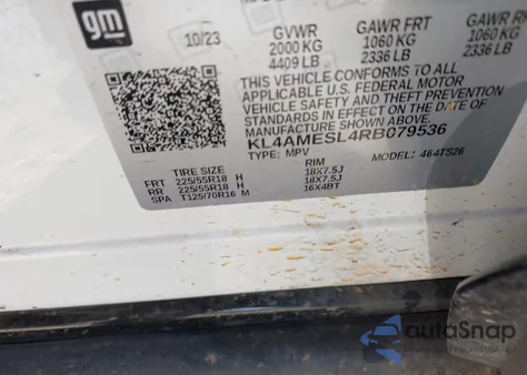 2024 Buick Encore Gx Sport Touring Awd from USA, damaged, VIN KL4AMESL4RB079536